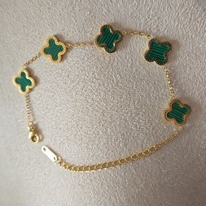 Goldtone Clover Bracelet